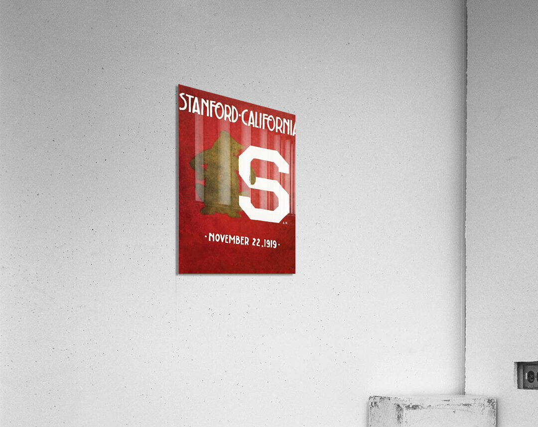 1919 Cal Stanford Big Game Football Program Cover Art Acrylic Print