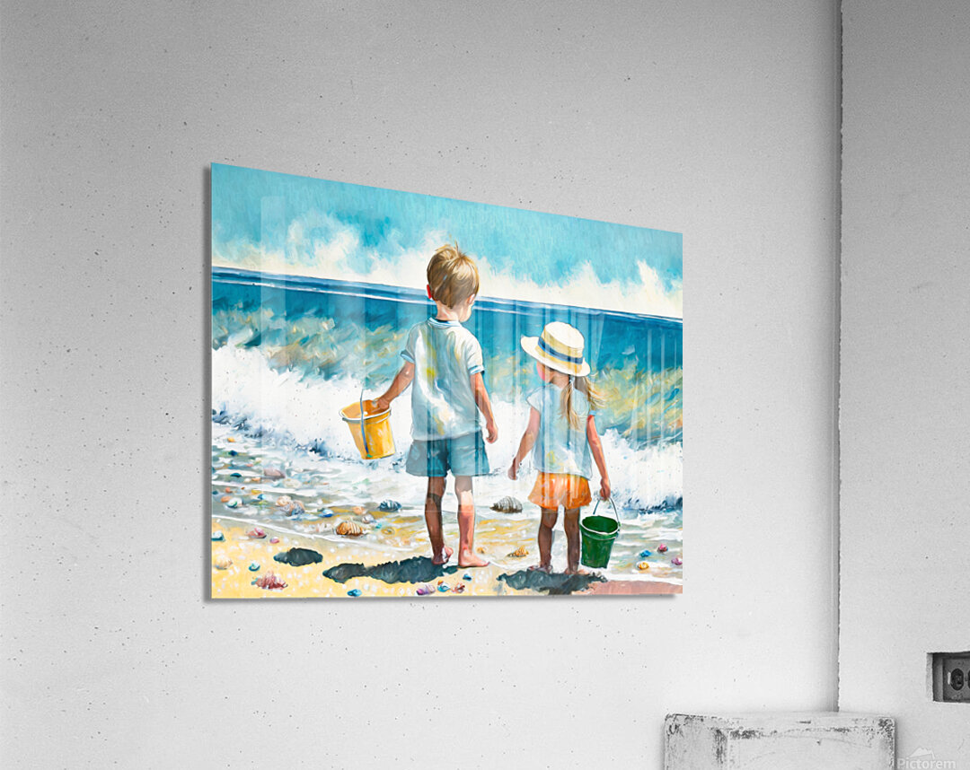 Collecting Seashells Acrylic Print