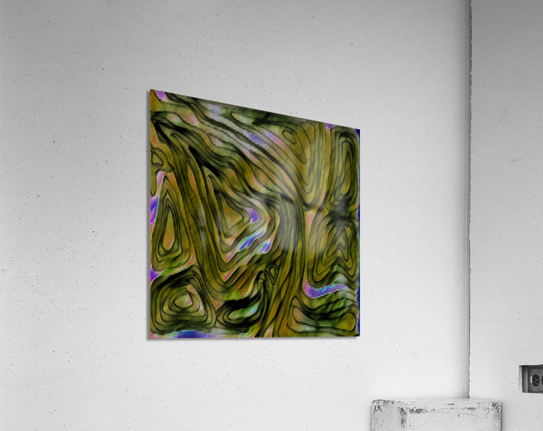 Abstract Ethereal Lined Shapes Version 3 Acrylic Print