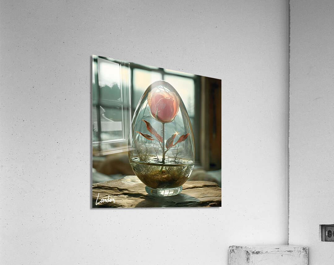 Rosey Glass Egg 4 Acrylic Print