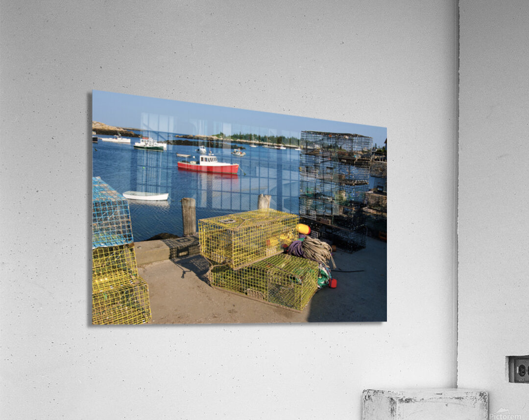 Lobster Boats in Remote Matinicus Harbor in Maine Acrylic Print