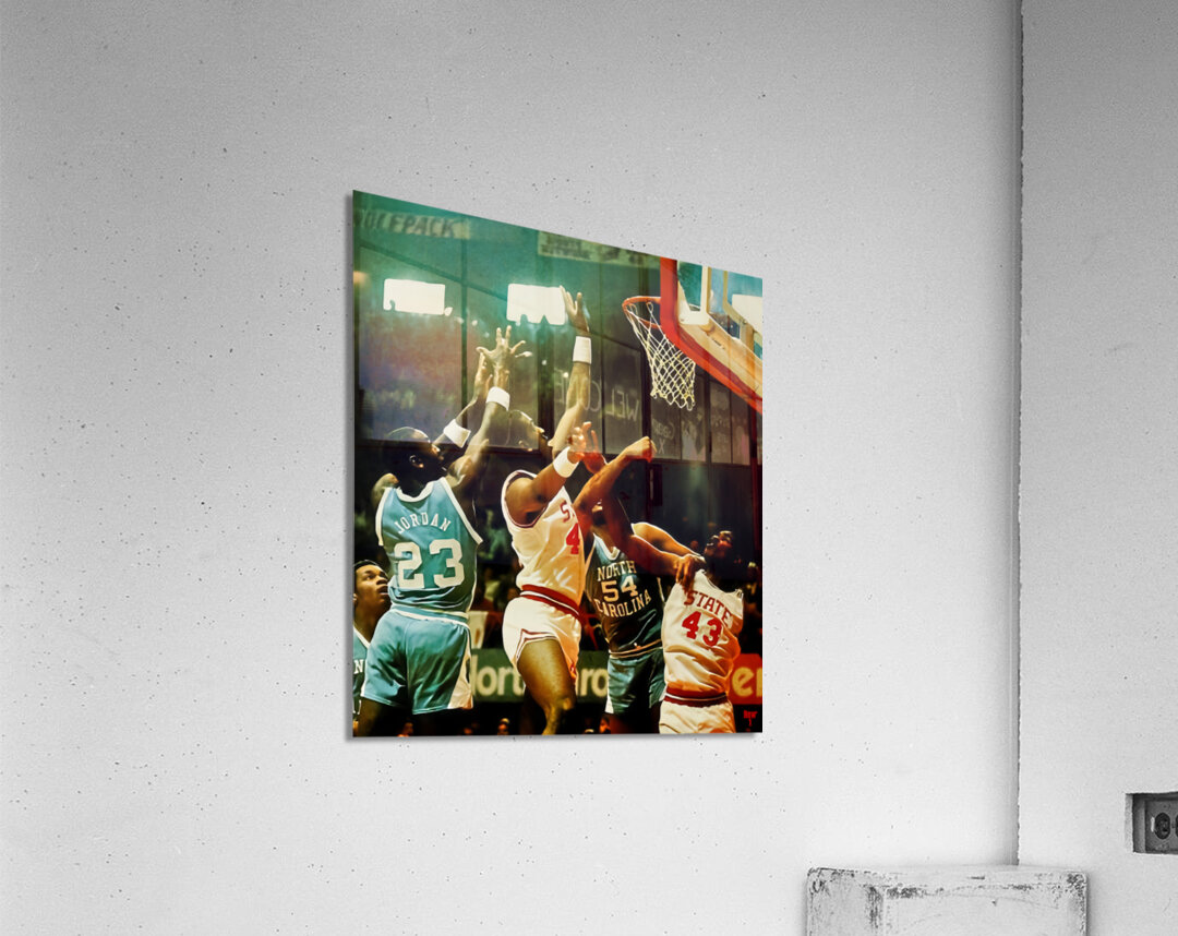 1983 North Carolina vs. NC State Basketball Action Acrylic Print