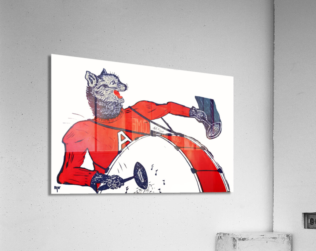 Vintage Arizona Wildcat Band Cartoon Art Acrylic Print