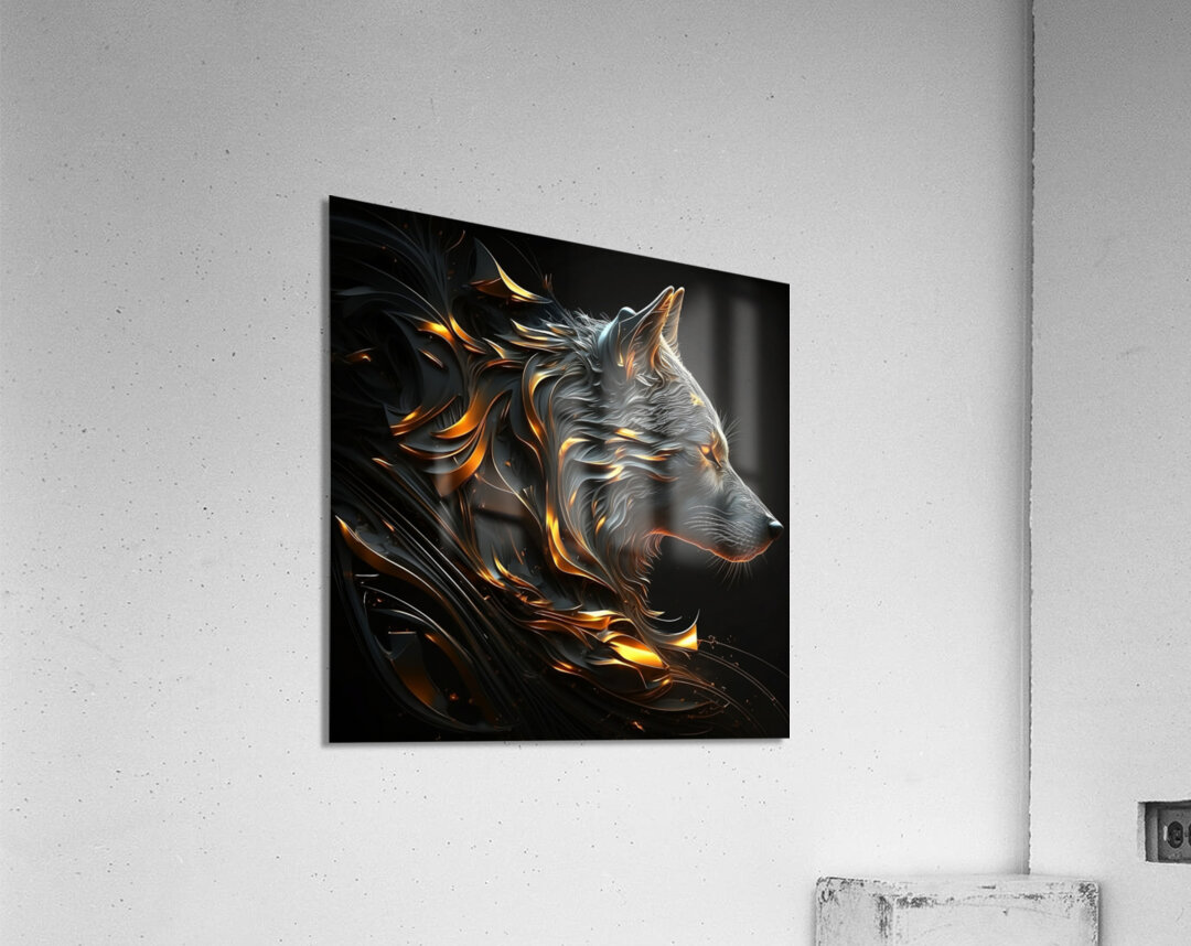 Spirit Wrapped In Gold Acrylic Print