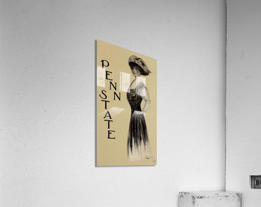 Early 1900s Penn State Coed Art Acrylic Print