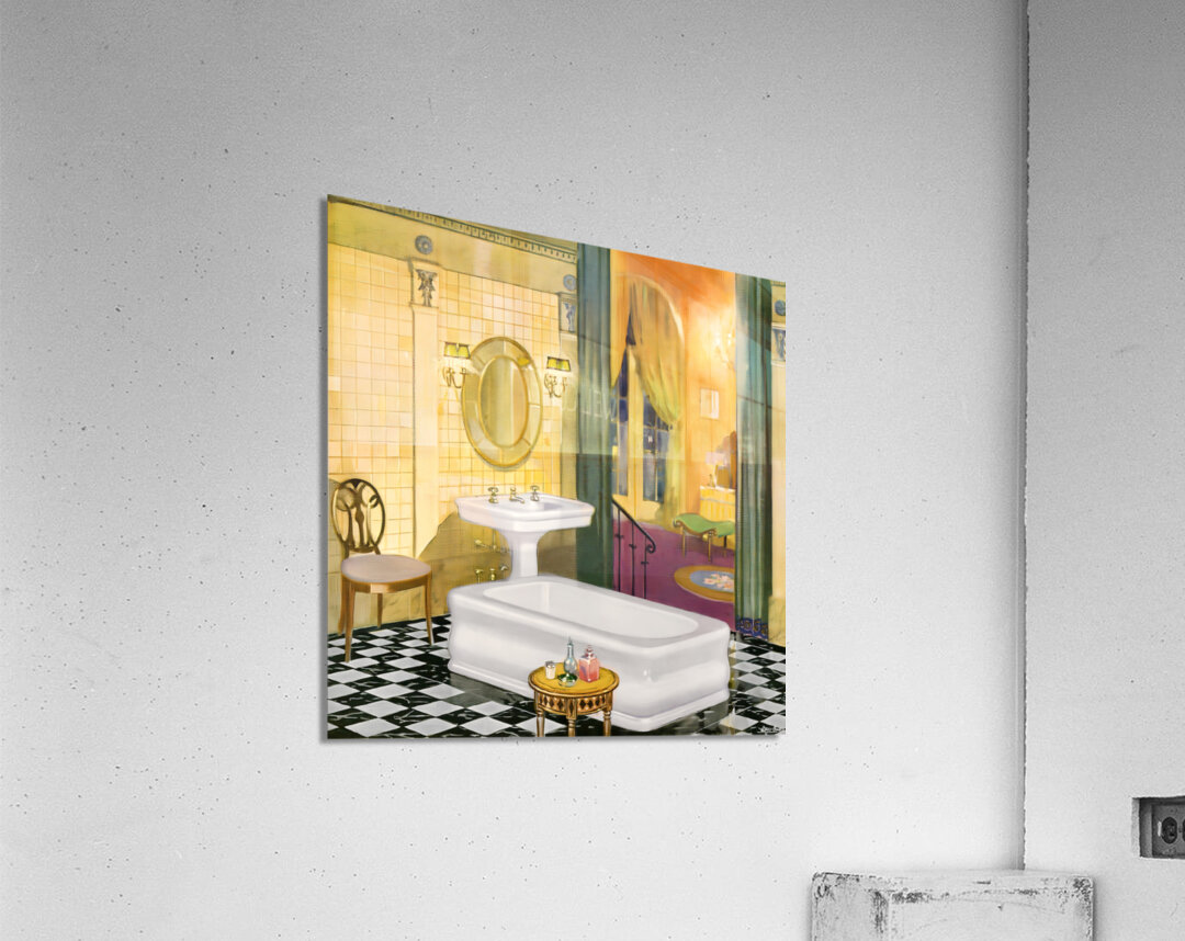 1920s Bathroom Interior Design Acrylic Print