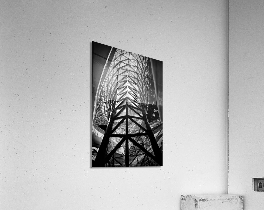 Frankfurt MyZeil Architecture in Black and White Acrylic Print