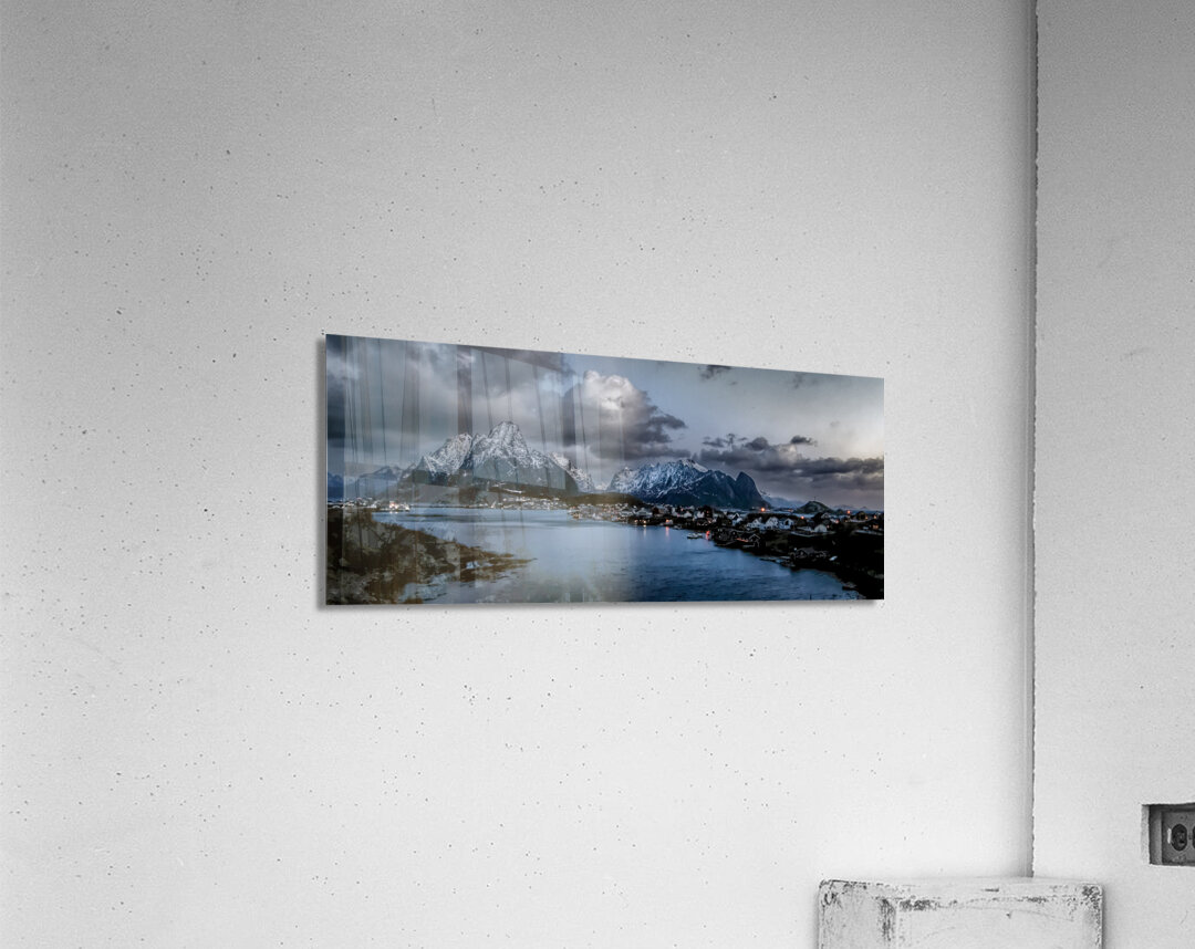 Reine Village Winter Landscape Acrylic Print