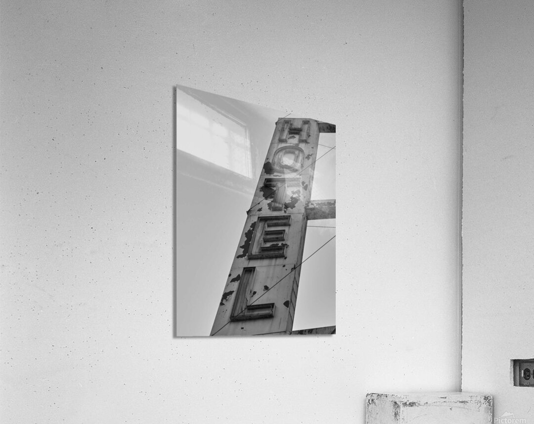 Run Down Hotel Sign Acrylic Print