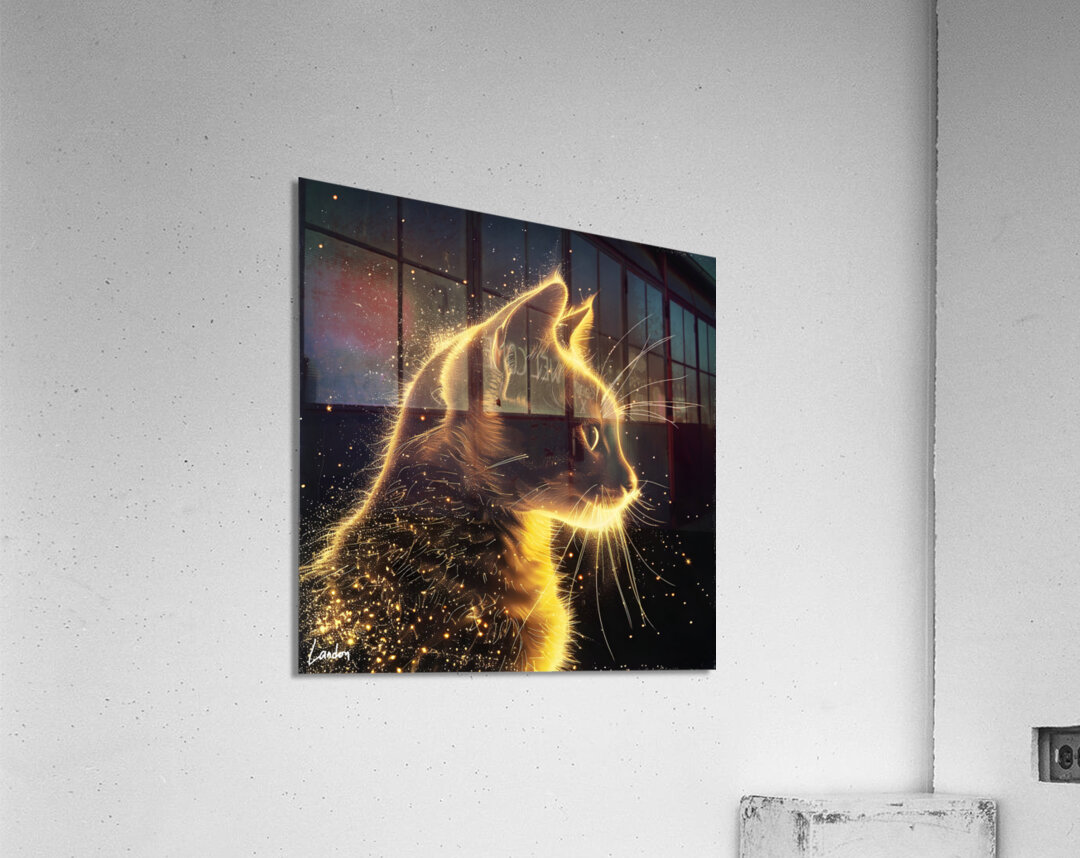 Cat Golden Glow 2 Acrylic Print