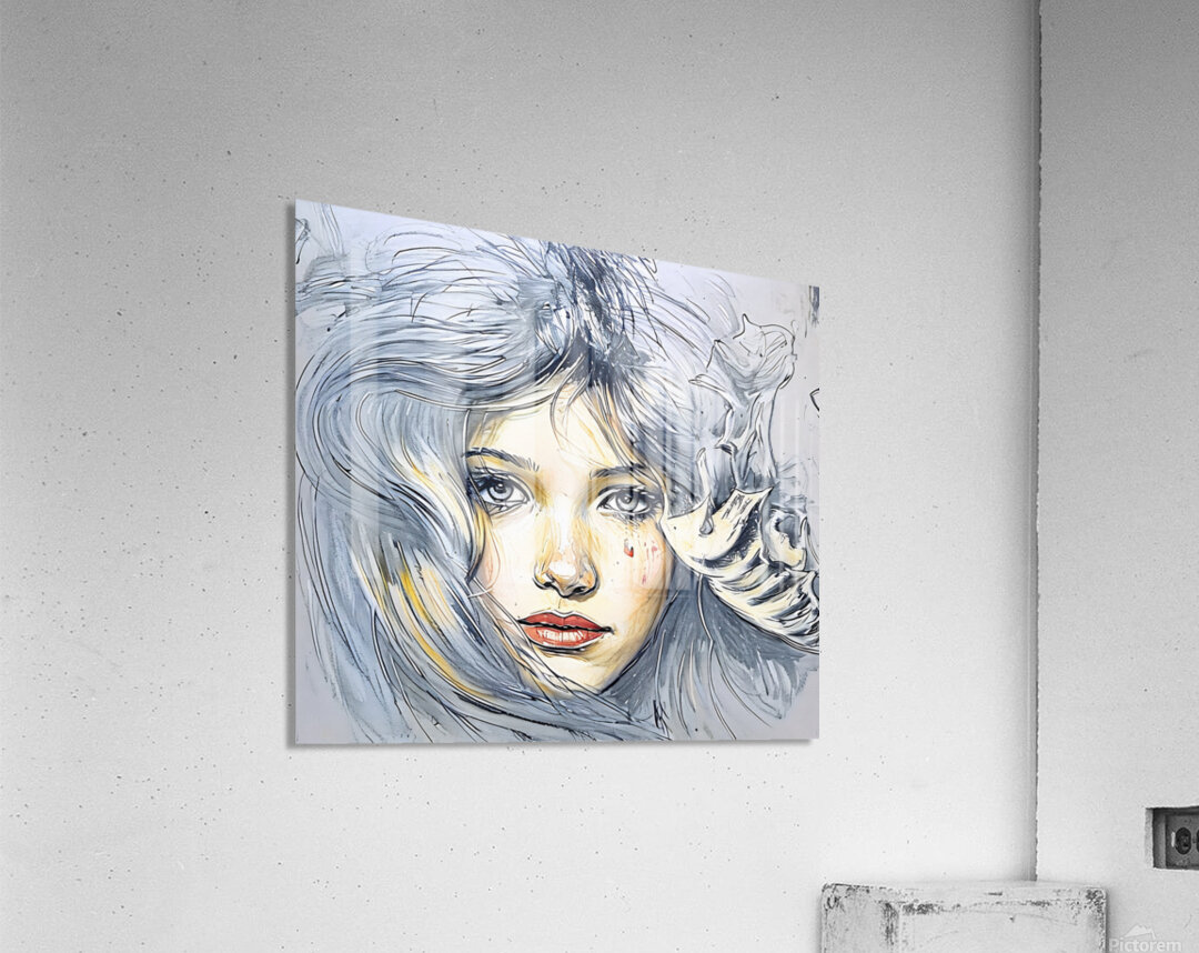 ArtXcl 027 sad face with a tear  Acrylic Print