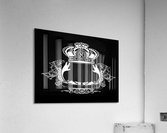 monogram crown  4 black Impression acrylique