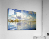 Large lake along a Russian landscape with church in the back Acrylic Print