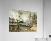 River in the winter forest Acrylic Print