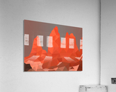 Torres del Paine National Park Low Poly Art   Impression acrylique