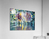 Arte 147 Dahlias Flowers impressionist-paint-style Acrylic Print