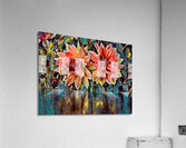 Arte 148 Dahlias Flowers polyart-paint-style Acrylic Print