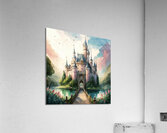Watercolor Fairytale Castle  Acrylic Print