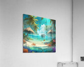 Visualize a pristine tropical beach with crystal-clear Acrylic Print