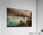 Jasper Athabasca River Sunset Wildflowers Acrylic Print