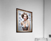 She Loves Her Diamonds Pin Up Girl Mesmerizing AI Concept Art by Xzendor7 Acrylic Print