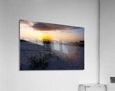 Destin Patch Of Grass And Jetty Sunset Acrylic Print