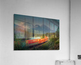 Morants Curve Train in Banff National Park Acrylic Print