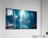 Mermaid and jelly fish Acrylic Print