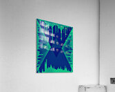 Drip Triangle Green and black Acrylic Print