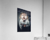 caucasian girl with pigtails angry expression  Acrylic Print