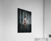 serial killer with machete and blood stained apron Acrylic Print