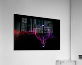large filament bulb breaks and creates fragments. Acrylic Print