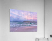 Pink Glowing Navarre Beach Pier Dawn Acrylic Print