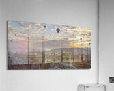 hot air balloon flies in the sky at dawn Acrylic Print