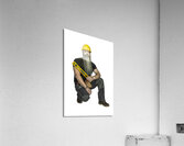 handyman with spirit level  Acrylic Print