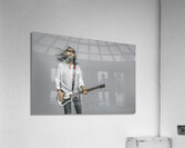 bass player with beard and long hair. Acrylic Print