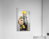 worker with electric screwdriver Acrylic Print