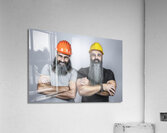 handymans with hard hat and crossed arms Acrylic Print