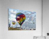 hot air balloons fly over the skies of cappadocia at dawn Acrylic Print