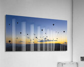 hot air balloons take off at sunrise over the city of goreme  Acrylic Print