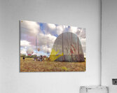 just landed balloon is deflated for transport. Acrylic Print