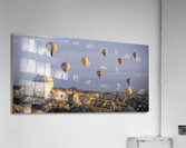 colorful hot air balloons fly at sunrise near goreme Acrylic Print