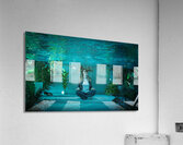 woman relaxes underwater in a flooded room  Acrylic Print