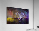 broken light bulb on black. Acrylic Print