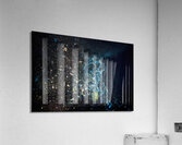 explosion of a glass bulb on black. High speed photography.  Acrylic Print