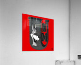 vintage unm new mexico lobo art  Acrylic Print
