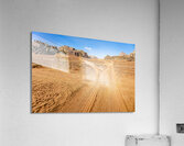 track in the desert of Wadi Rum Acrylic Print