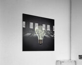 closeup of glass bulb explosion Acrylic Print
