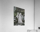wood bridge near saent waterfall  Acrylic Print