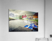 gjogv village in faroe island Acrylic Print